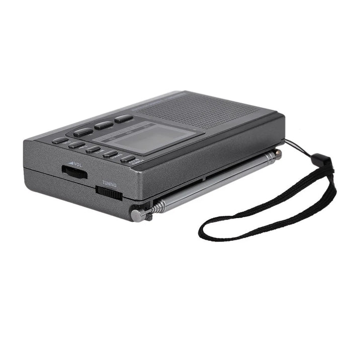FM/AM/SW Radio Multiband Digital Stereo Radio Receiver with Earphone Output Time Display Alarm Clock Function - 1