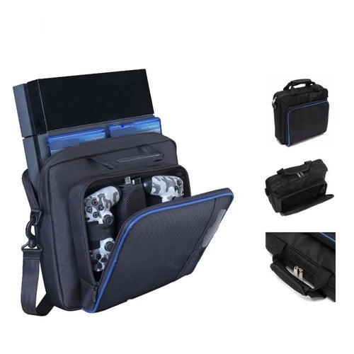 Travel Carry Protective Shoulder Bags for PS4 Console Accessory Portable Case Messenger Bag - Black - 1