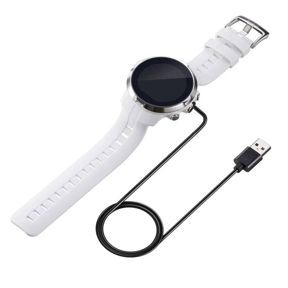 Smart Watch Charging Data Transfer Cable with USB Interface 1-meter Cable and Magnetic Interface Smart Watch Charging Cables for SUUNTO SPARTAN - Black - 5