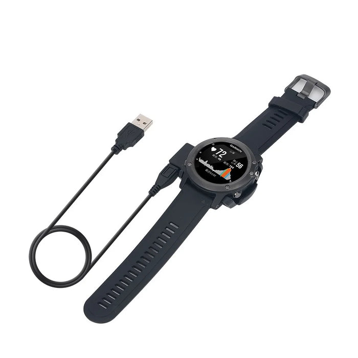 Smart Watch Charger Cradle Dock with USB Interface 1-Meter Data Transfer Cable for Garmin Fenix 3 / Fenix 3 HR / Quatix 3 Data Transfer Cable - Black - 6