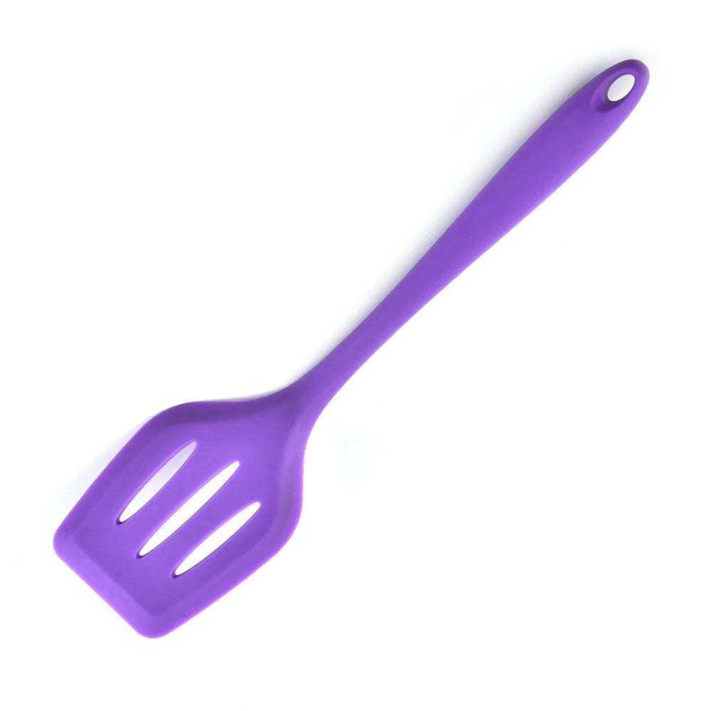 10Pcs Heat Resistant Silicone Kitchen Utensil Set Non-Stick Spoon Spatula Ladle Cooking Tools Dinnerware - Black - 4