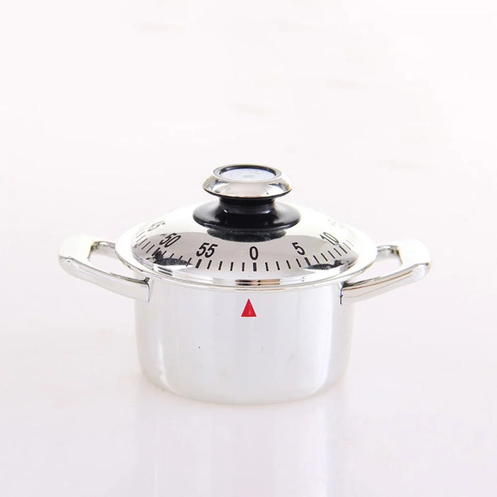 Stainless Steel Kitchen 60 Minutes Timer Clock Teapot Clockwork Cooking - Type 2 - 7
