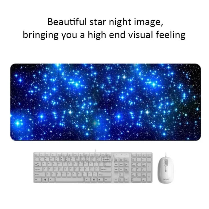 Starry Sky Picture Locking Edge Anti-Slip Gaming Mouse Pad Mat for PC Computer Laptop MackBook - Size: 600 x 300mm - 2