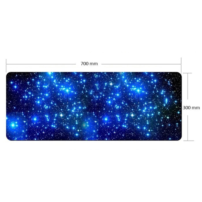 Starry Sky Picture Locking Edge Anti-Slip Gaming Mouse Pad Mat for PC Computer Laptop MackBook - Size: 600 x 300mm - 7