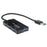 For PC Computer High-speed USB 3.0 Hub 4 Port Adapter Laptop Accessories - Black - 1