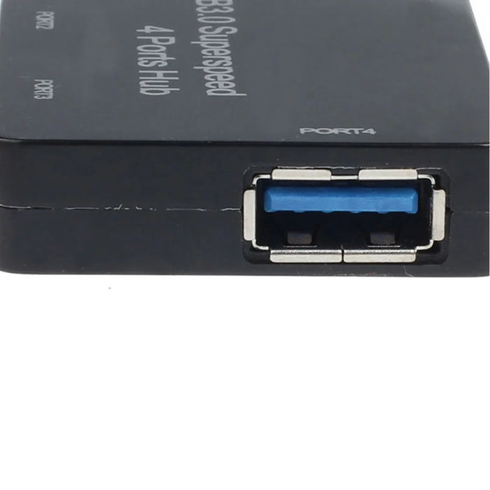 For PC Computer High-speed USB 3.0 Hub 4 Port Adapter Laptop Accessories - Black - 4