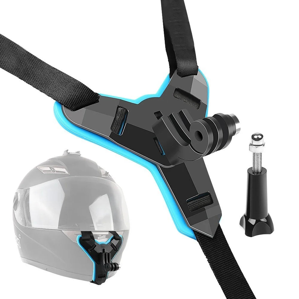 Universal Full Face Motorcycle Helmet Chin Mount Jaw Holder Strap for GoPro Hero 7/6/5/4/3 SJCAM SJ5000/6000/7000 DJI Osmo Action Etc. - 6