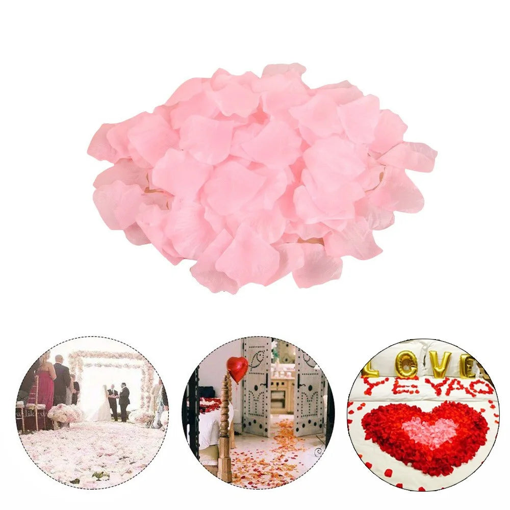 Non-real Flower Petals Silk Rose Artificial Petals for Wedding Party Decorations - 1000Pcs/Pink - 1