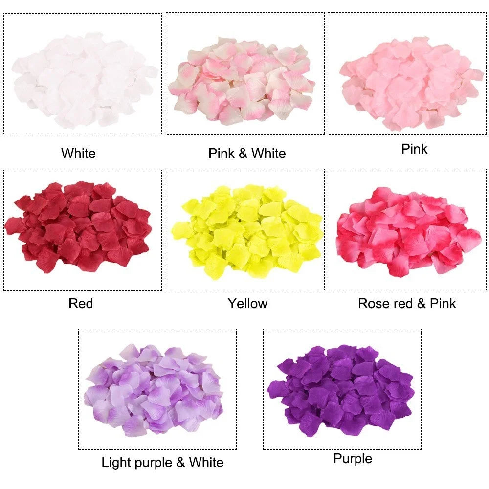 Non-real Flower Petals Silk Rose Artificial Petals for Wedding Party Decorations - 1000Pcs/Pink - 4