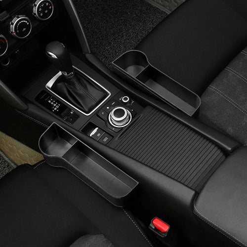 2Pcs/Set Car Seat Organizer Carriage Bag PU Case Multifunctional Storage Box Left/Right Gap Storage Box - 1