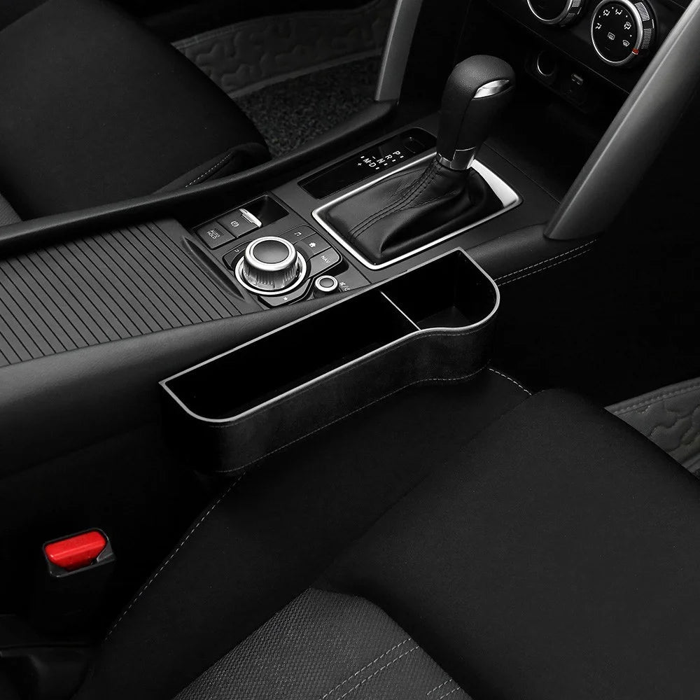2Pcs/Set Car Seat Organizer Carriage Bag PU Case Multifunctional Storage Box Left/Right Gap Storage Box - 2