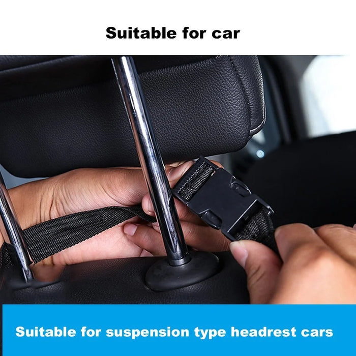 Auto Car Organizer Trunk Back Seat Universal Storage Bag Mesh Net Pocket - Black - 3