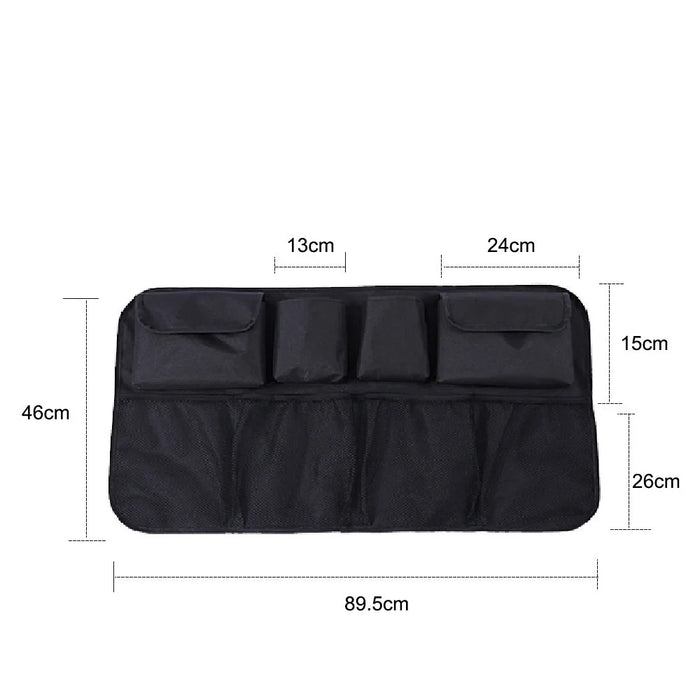 Auto Car Organizer Trunk Back Seat Universal Storage Bag Mesh Net Pocket - Black - 5
