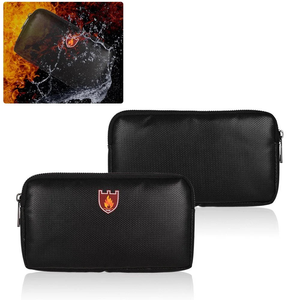 Portable Safe Organizer Fireproof Bag Water Resistant Carrying Box for Phones Power Bank - 1