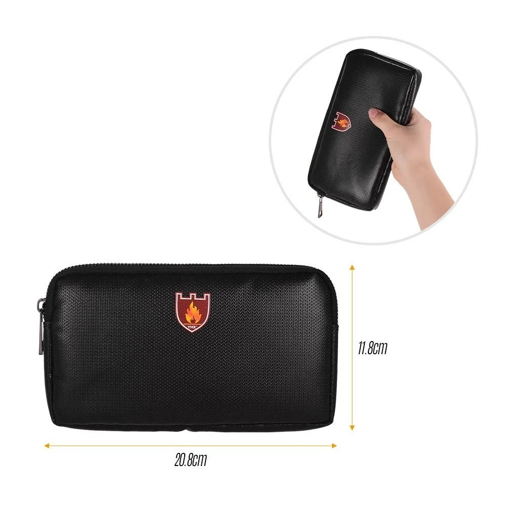 Portable Safe Organizer Fireproof Bag Water Resistant Carrying Box for Phones Power Bank - 3
