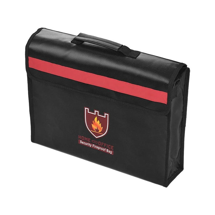 Large Fireproof Document Bag Waterproof Document Holder with Shoulder Strap Handle Safe Storage Bag Pouch - 6
