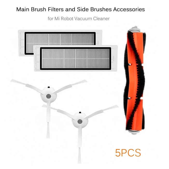 Main Brush Filters Side Brushes Parts for Xiaomi Mi Robot Vacuum Cleaner - 5 PCS - 1