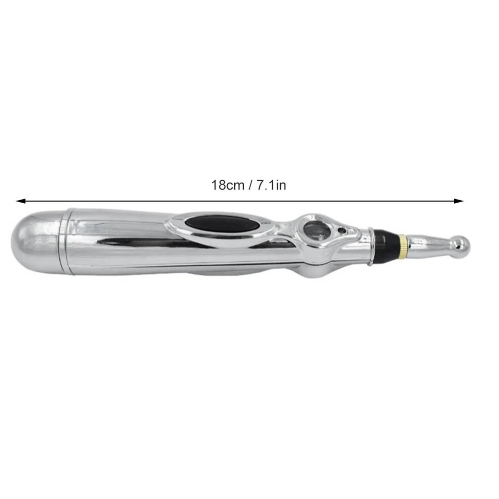 Electronic Acupuncture Pen Pain Relief Heal Massage Pen Acupuntura Body Head Leg Massage Tool - Silver - 4