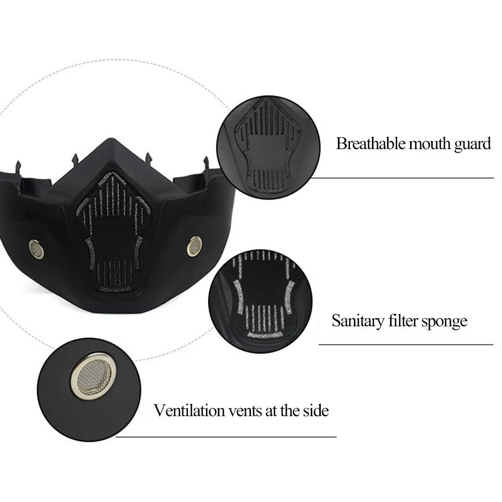 Motorcycle Goggles Mask Detachable Road Riding Windproof Helmet Glasses for Outdoor Activities - Yellow - 4