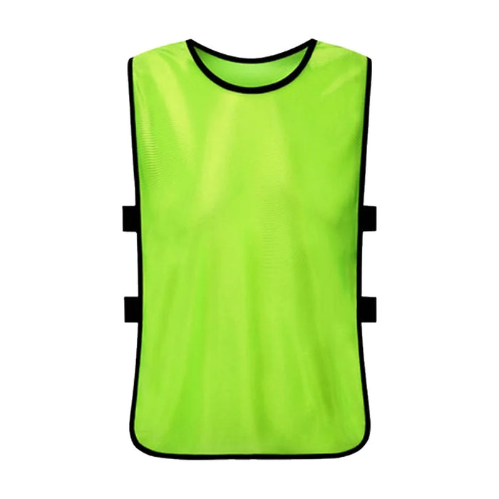 12PCS Adults Soccer Quick Drying Football Vest Practice Sports Vest Breathable Bibs - Fluorescent Green - 2