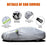 Car Cover Full Sedan Covers with Reflective Strip Sunscreen Protection Dustproof - Silver/Size: M - 4