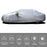 Car Cover Full Sedan Covers with Reflective Strip Sunscreen Protection Dustproof - Silver/Size: M - 5