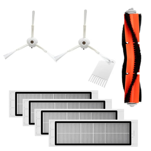 Dust Catcher Accessories Set with 2Pcs Side Brush 4Pcs HEPA Filter 1Pcs Main Brush 1Pcs Cleaning Tool Suitable for Vacuum Cleaner XIAOMI 1 XIAOMI 1S Roborock S Roborock T Series Xiaowa - 1