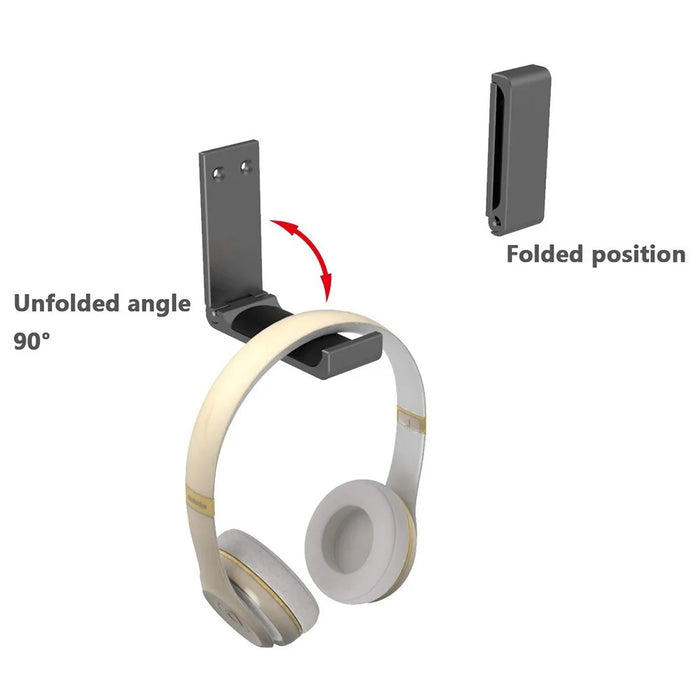 Foldable Universal Headphone Hanger Headset Holder Hook for Home Studio Office - 5
