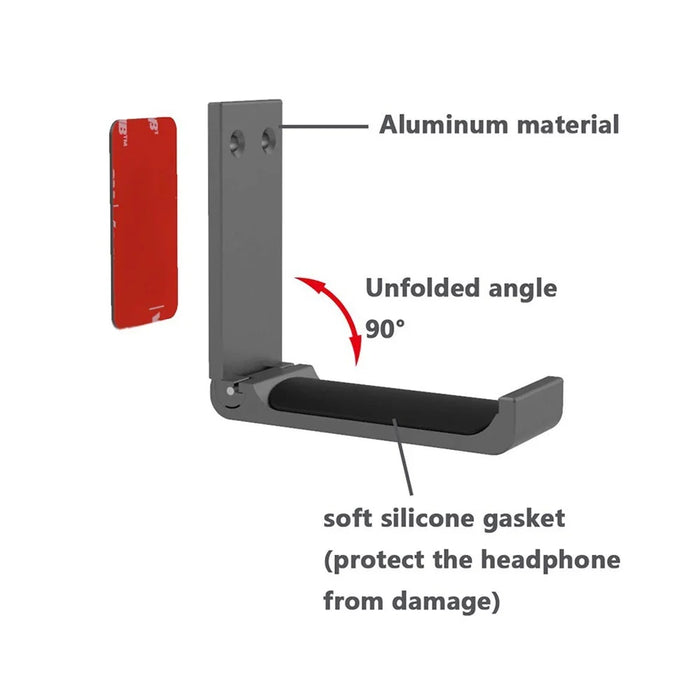 Foldable Universal Headphone Hanger Headset Holder Hook for Home Studio Office - 7