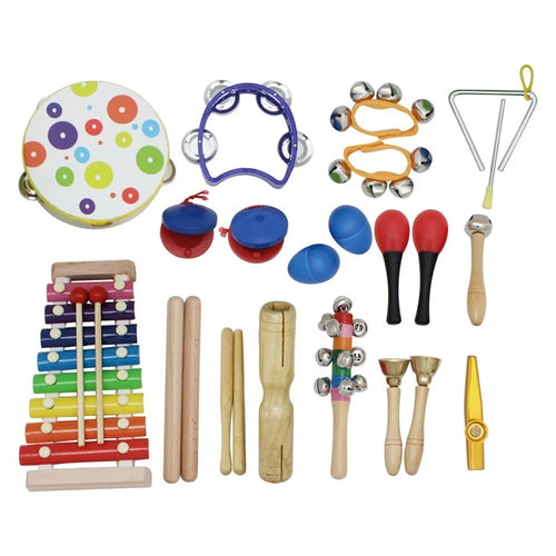 19Pcs / Set Tambourine Xylophone Barbell Musical Instrument Toy Kit Children Gift Educational Toys - 1