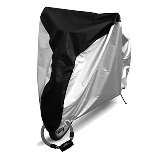 Outdoor Waterproof Bicycle Cover Rain Sun Dustproof Bike Cover with Lock Hole - Black/Silver/M - 1
