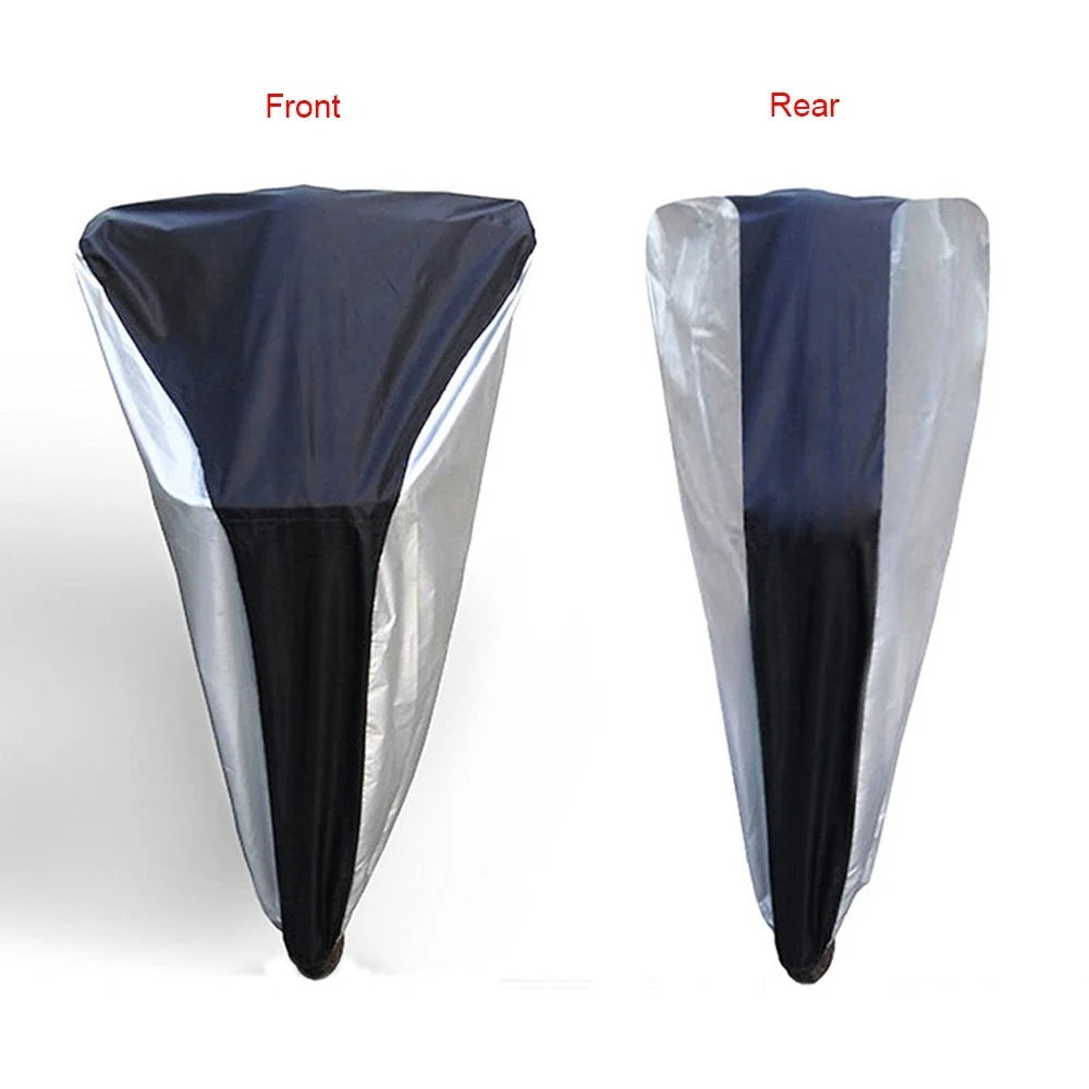 Outdoor Waterproof Bicycle Cover Rain Sun Dustproof Bike Cover with Lock Hole - Black/Silver/M - 2