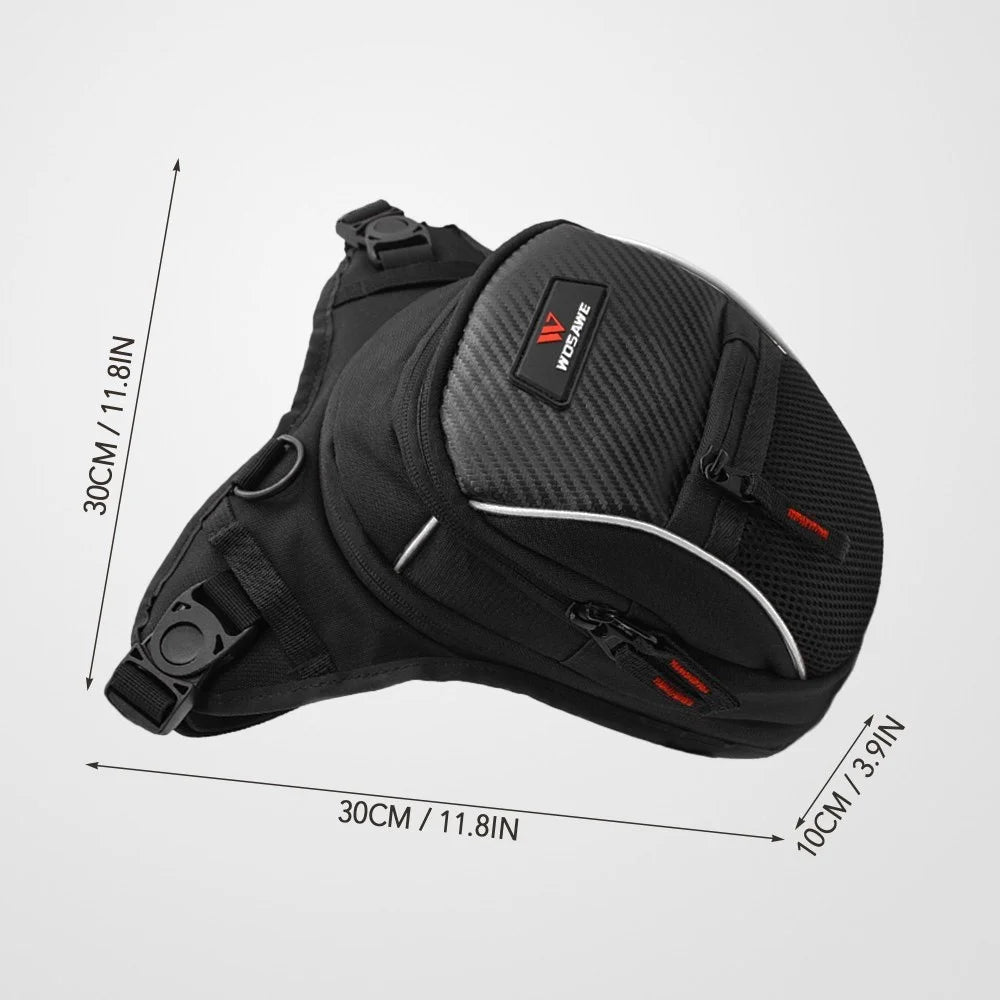 Drop Leg Bag Multifunctional Reflective Leg Bag Motorcycle Bike Cycling Waist Pack Thigh Bag - 3