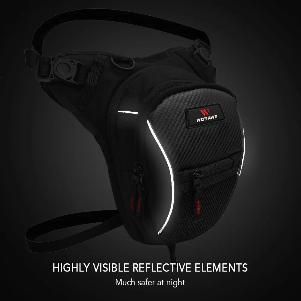 Drop Leg Bag Multifunctional Reflective Leg Bag Motorcycle Bike Cycling Waist Pack Thigh Bag - 6