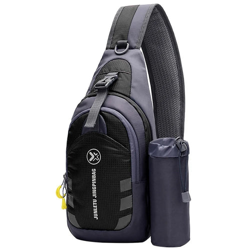 Men Women Chest Crossbody Bag Sling Backpack Travel Sports Gym Daypack Shoulder Bag - Black - 1