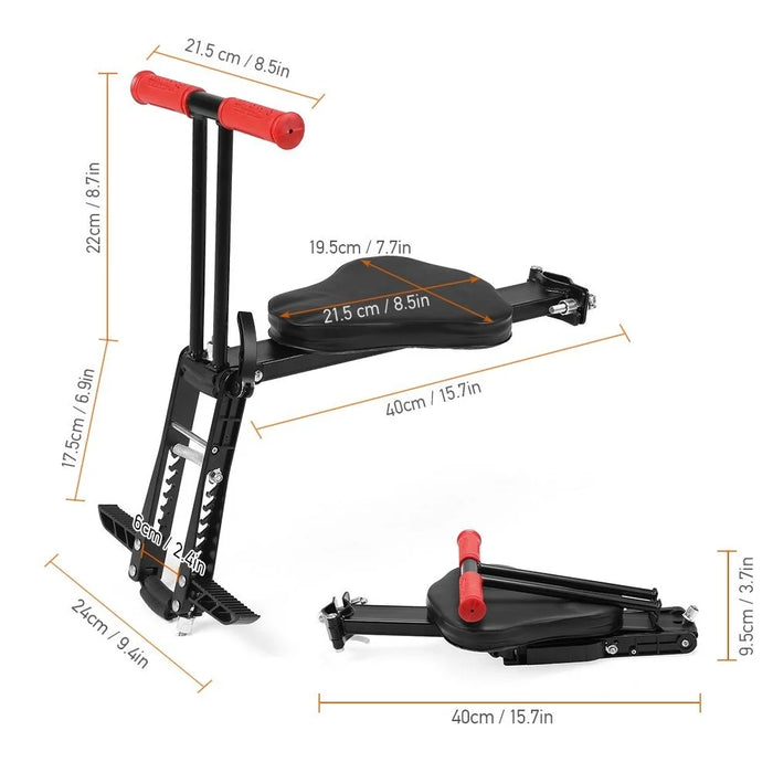 Foldable Child Kids Saddle Bicycle Bike Seat Front Mount Children Safety Front Seat Saddle Carrier - 2