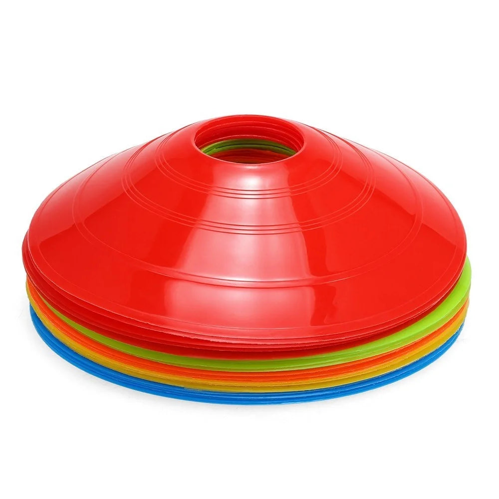 AGILITY 25 Pcs/Set Lightweight Durable Disc Cone Set Multi-Sport Training Space Cones with Plastic Stand Holder for Soccer Football Ball Game - 4