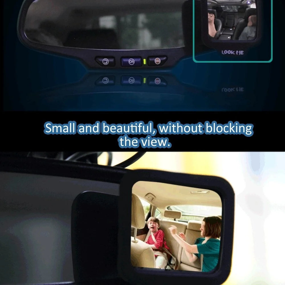 270 Degrees Wide Angle Car Rear Passenger Magnet Mirror Car Auxiliary Rearview Universal Interior Mirror Eliminate Blind Point for Car Safety Backseat - 6