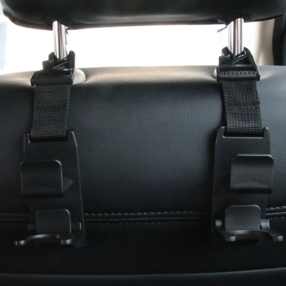 2Pcs/Set Universal Car Headrest Hooks Auto Back Seat Hanger Easy Installation Storage Bottle Holder - 4