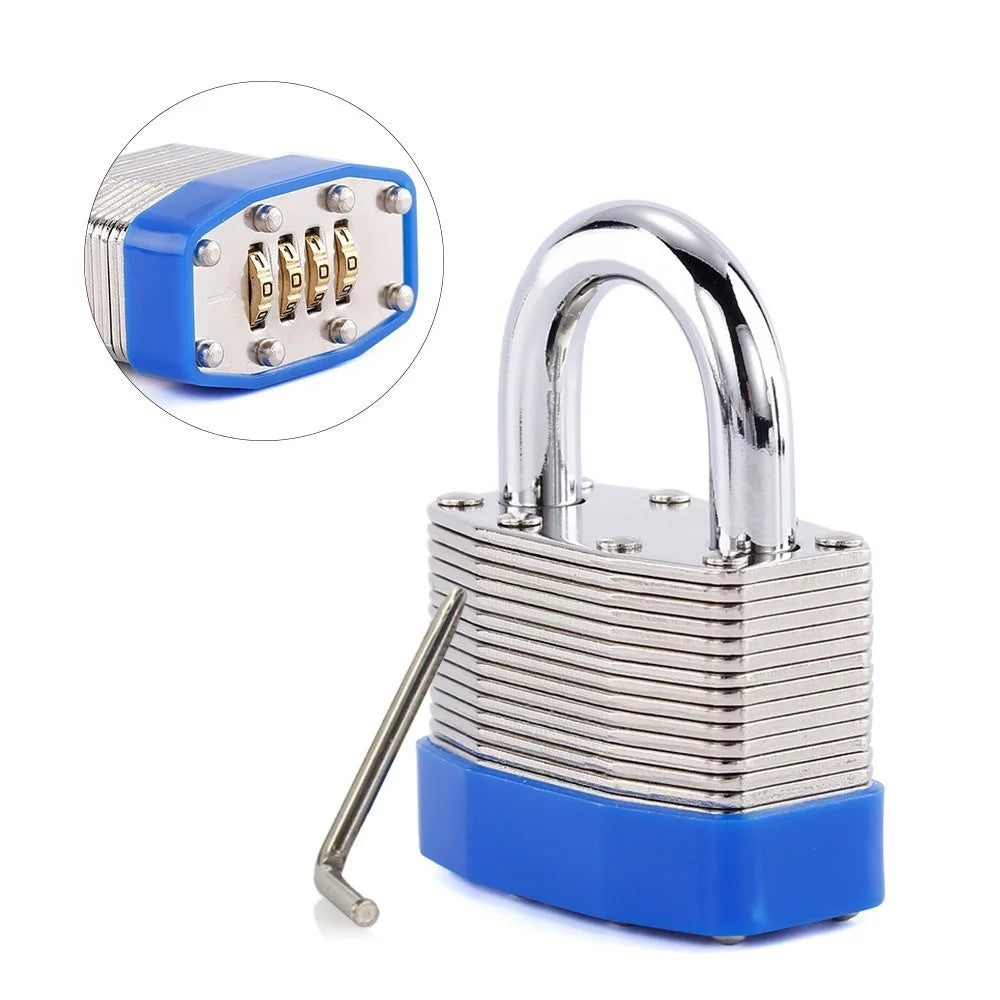 4-Digit Bottom Resettable Combination Padlock Anti-Theft Security Padlock for School Gym Storage Gate Cabinet - 1