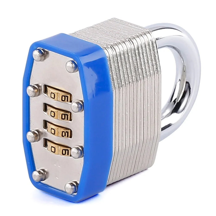 4-Digit Bottom Resettable Combination Padlock Anti-Theft Security Padlock for School Gym Storage Gate Cabinet - 6