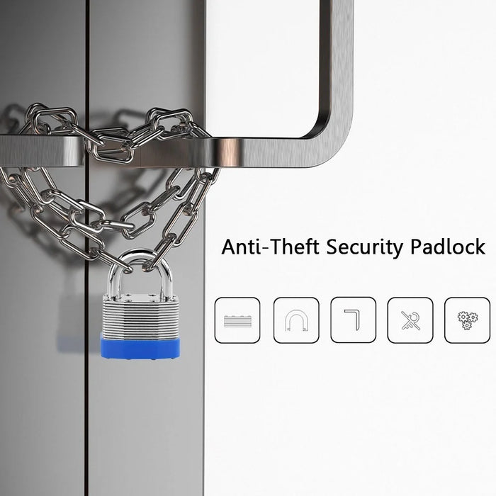 4-Digit Bottom Resettable Combination Padlock Anti-Theft Security Padlock for School Gym Storage Gate Cabinet - 7