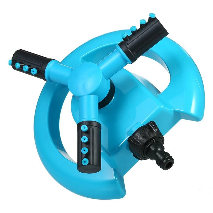 360° Rotating Automatic Lawn Watering Garden Sprinkler 3-Arm Sprayers Adjustable Irrigation System - 4