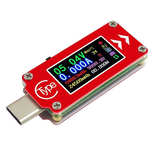 TC64 Type-C Color LCD Display USB Voltmeter Ammeter Voltage Current Meter Multimeter Battery PD Recharge Power Bank USB Tester - 1