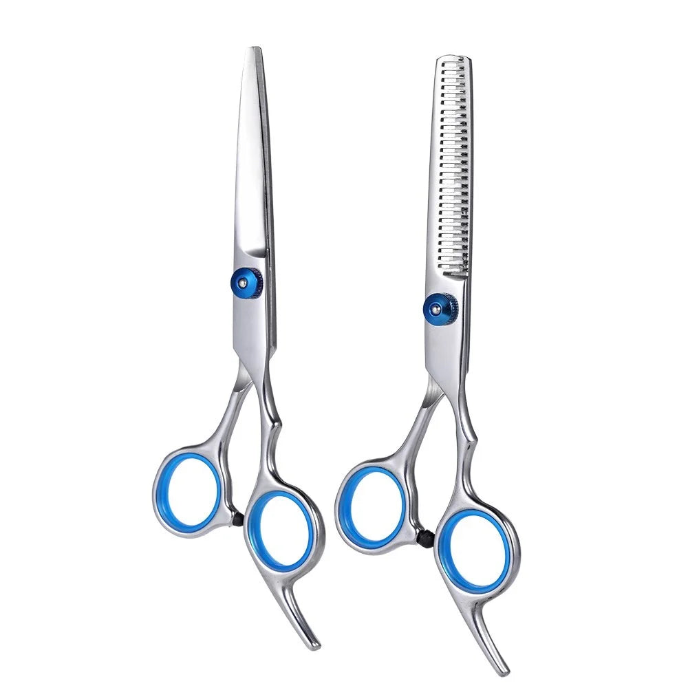 7-in-1 Professional Hair Cutting Scissors Set Hairdressing Tool Salon Home Barber Shears Hair Thinning Kit - 5