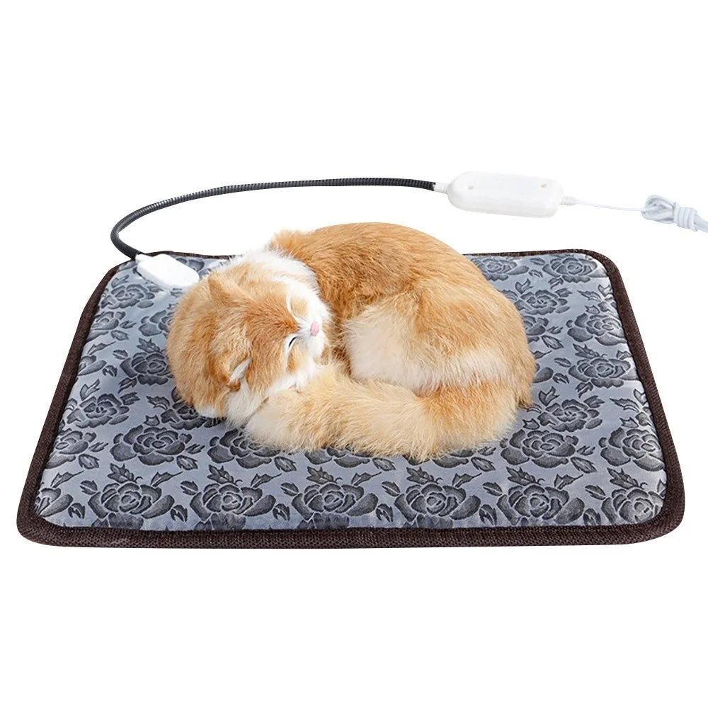 Pet Heating Pad Pet Winter Warmer Anti-Bite Tube Anti-Dirty Mat Bed Blanket Waterproof Electric Bed Mat for Dogs Cats - EU Plug - 1