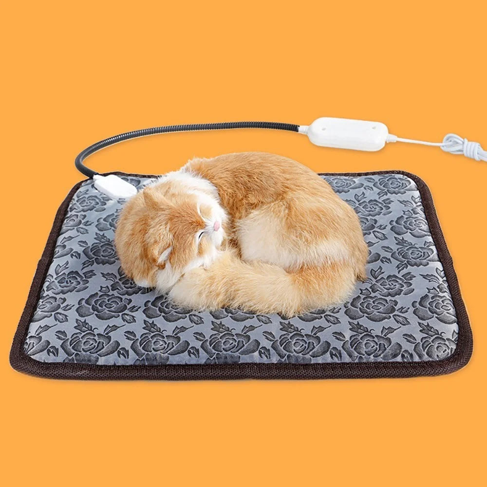 Pet Heating Pad Pet Winter Warmer Anti-Bite Tube Anti-Dirty Mat Bed Blanket Waterproof Electric Bed Mat for Dogs Cats - EU Plug - 3