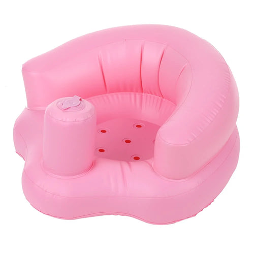 Baby Inflatable Seat Portable Summer Toddler Beach Chair Infant Support PVC Sofa for 5-24 Months Toddlers - Pink - 1