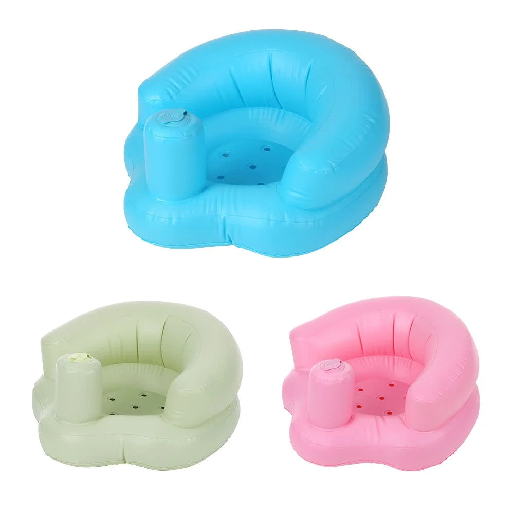 Baby Inflatable Seat Portable Summer Toddler Beach Chair Infant Support PVC Sofa for 5-24 Months Toddlers - Pink - 4