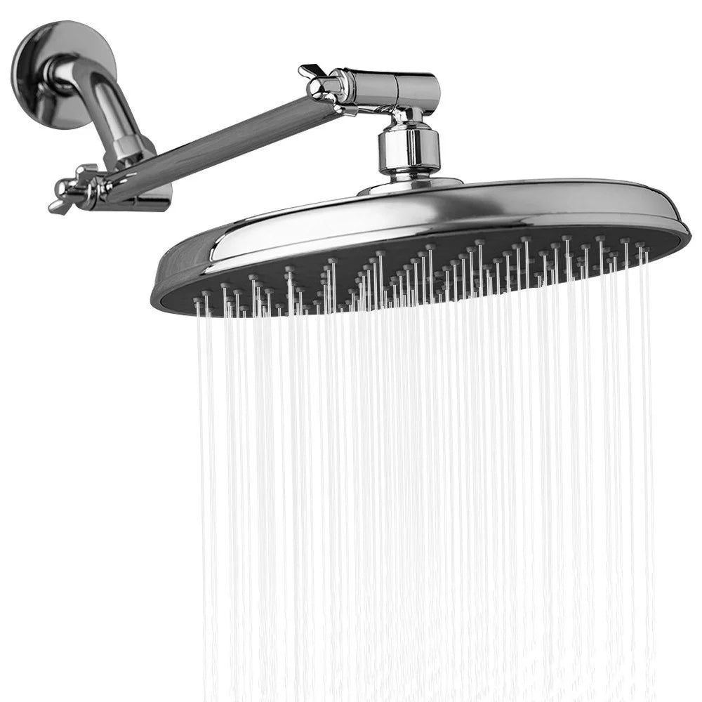 9-inch Round Rain Shower Head with Angle Adjustable Shower Head - 1